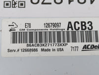 2017-2019 Chevrolet Sonic PCM Engine Control Computer ECU ECM PCU OEM P/N:12668986 12677671 Fits Fits 2017 2018 2019 2020 20