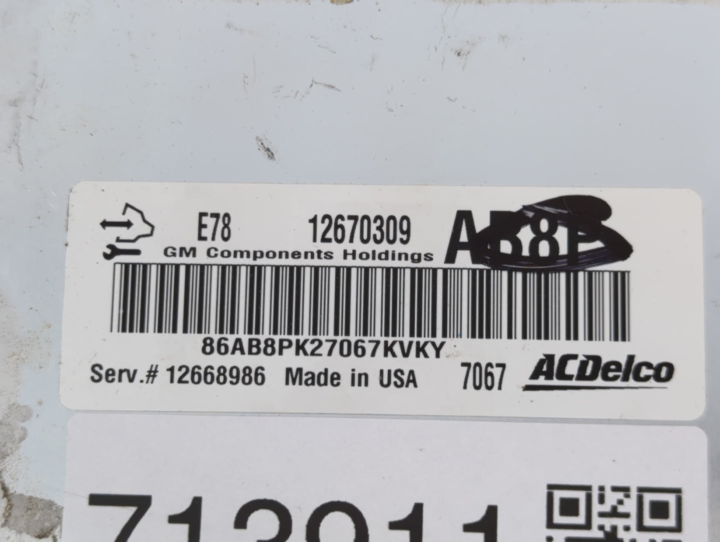 2017-2019 Chevrolet Sonic PCM Engine Control Computer ECU ECM PCU OEM P/N:12668986 E78 12670309 Fits Fits 2017 2018 2019 202