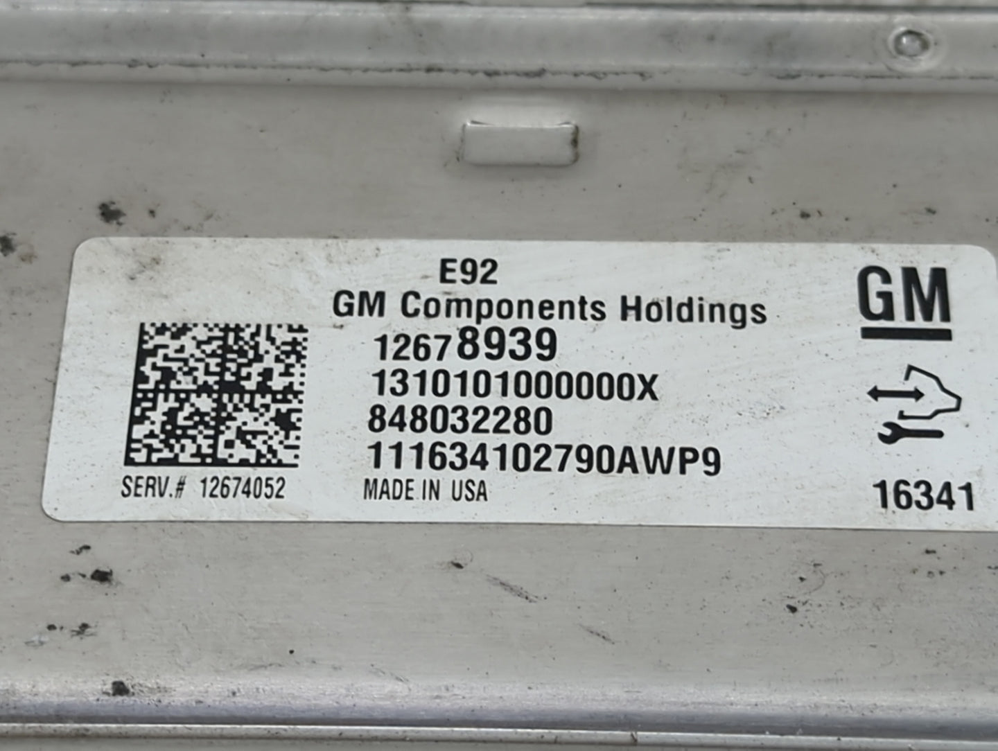2017 Chevrolet Suburban 1500 PCM Engine Control Computer ECU ECM PCU OEM P/N:12678939 12674052 Fits Fits 2016 2018 OEM Used 