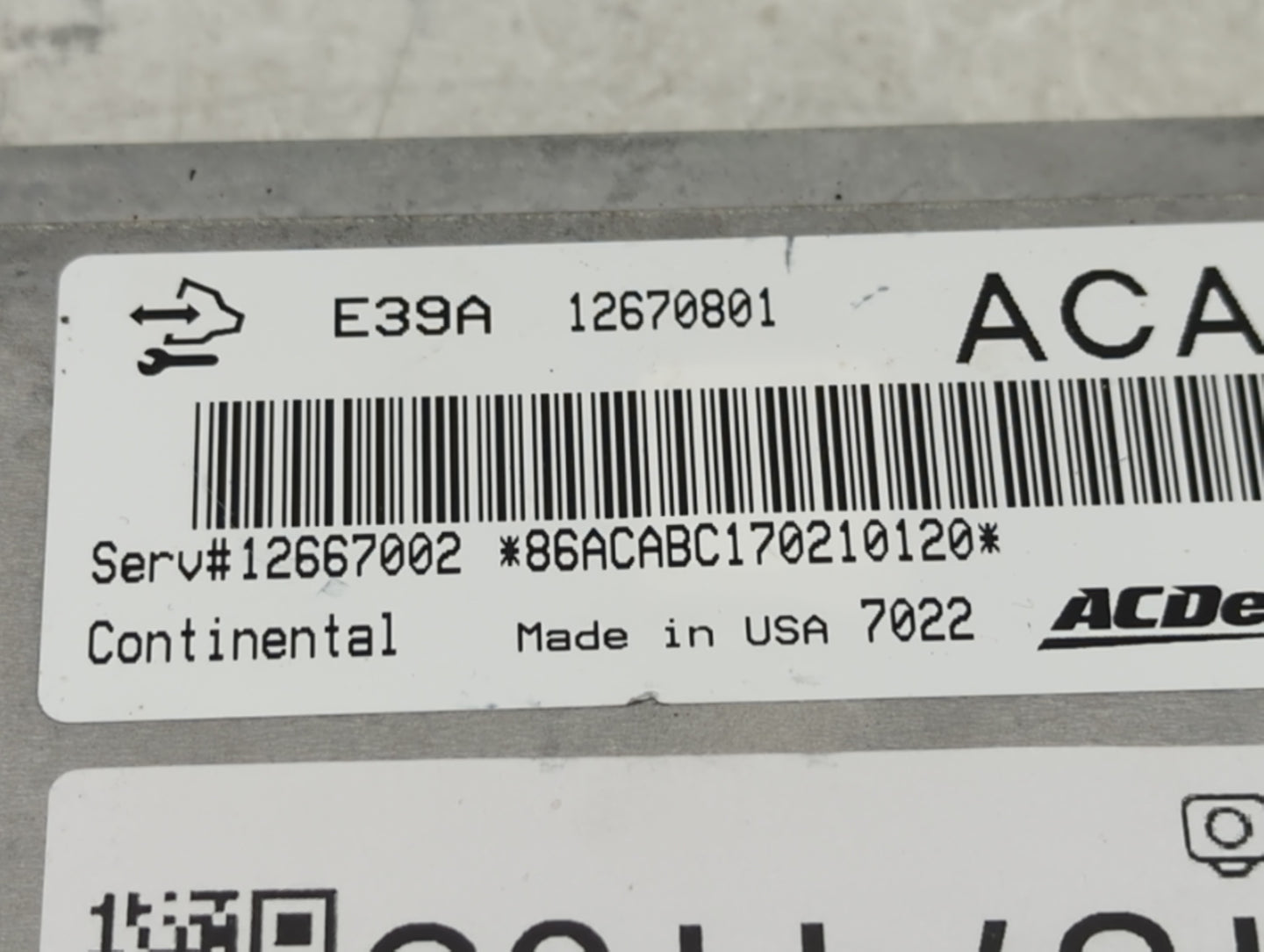 2017 Chevrolet Traverse PCM Engine Control Computer ECU ECM PCU OEM P/N:12670801 Fits Fits 2018 2019 2020 OEM Used Auto Part
