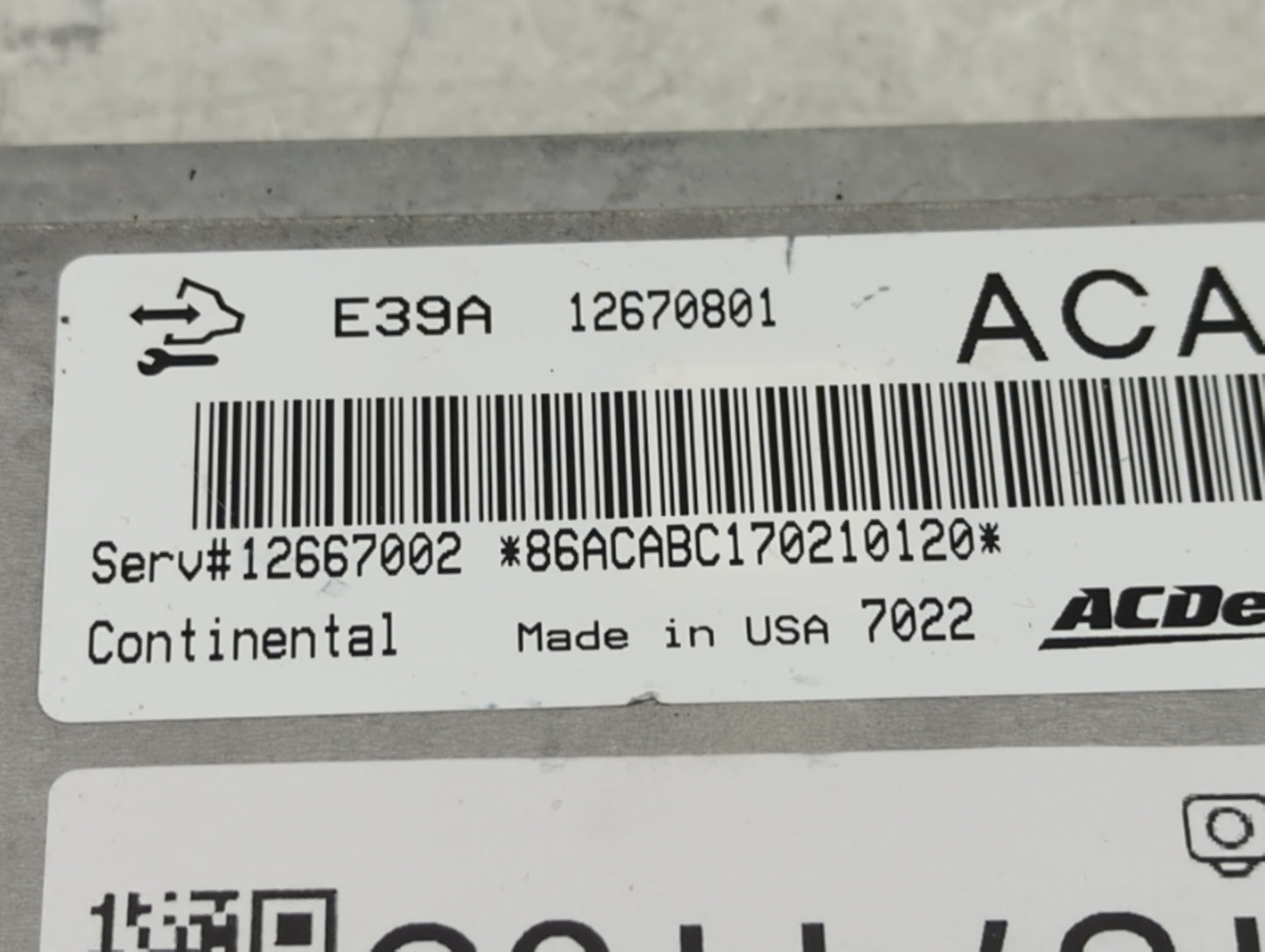 2017 Chevrolet Traverse PCM Engine Control Computer ECU ECM PCU OEM P/N:12670801 Fits Fits 2018 2019 2020 OEM Used Auto Part