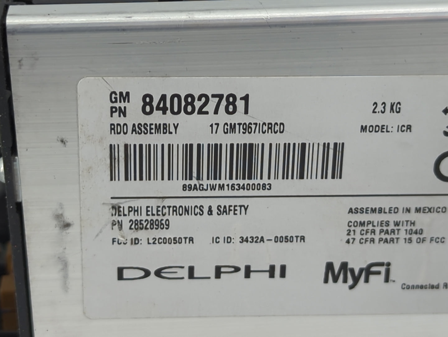 2016-2017 Chevrolet Traverse Radio AM FM Cd Player Receiver Replacement P/N:84082781 Fits Fits 2016 2017 OEM Used Auto Parts