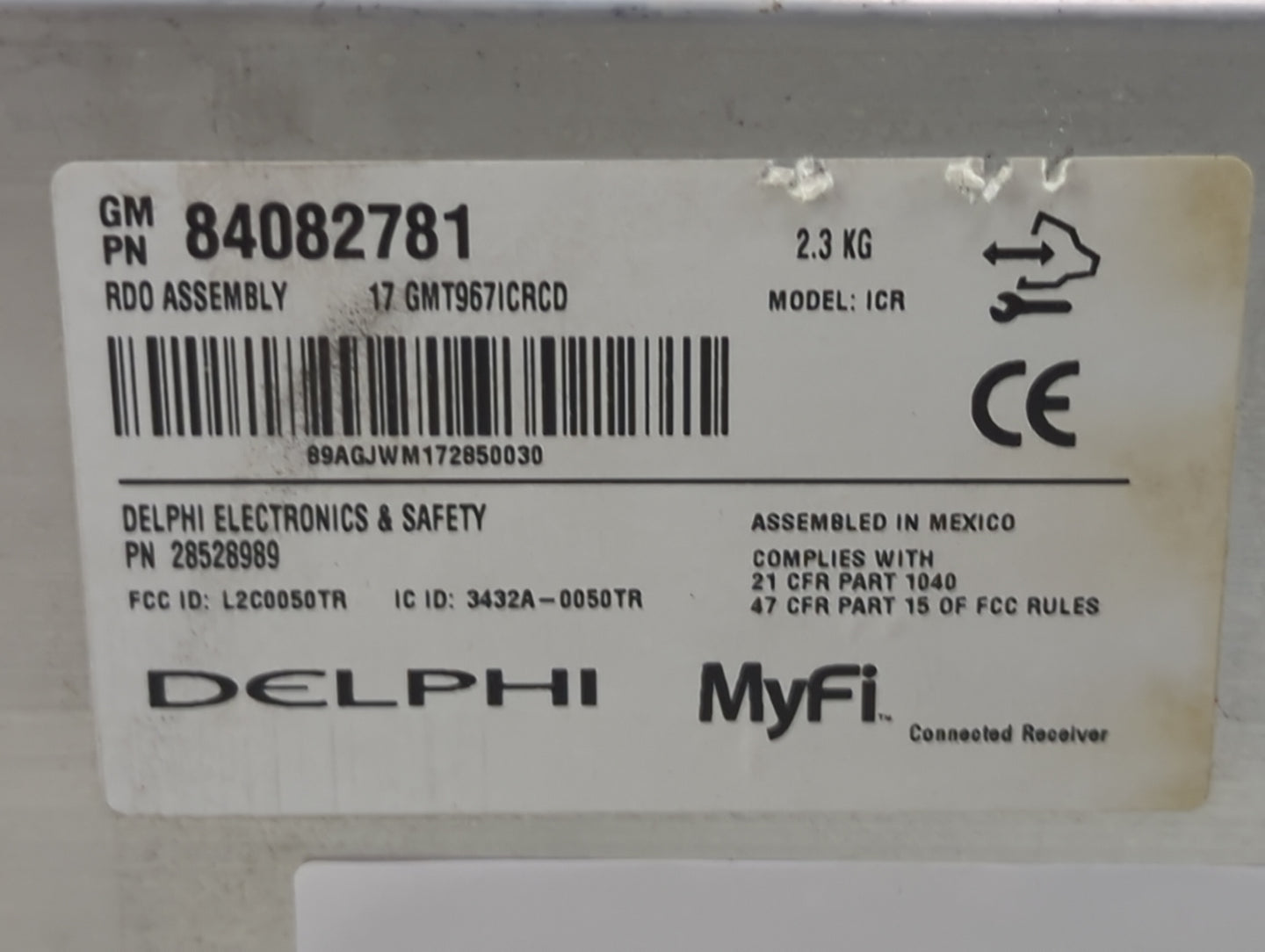 2016-2017 Chevrolet Traverse Radio AM FM Cd Player Receiver Replacement P/N:84082781 28528989, L2C0050TR Fits Fits 2016 2017