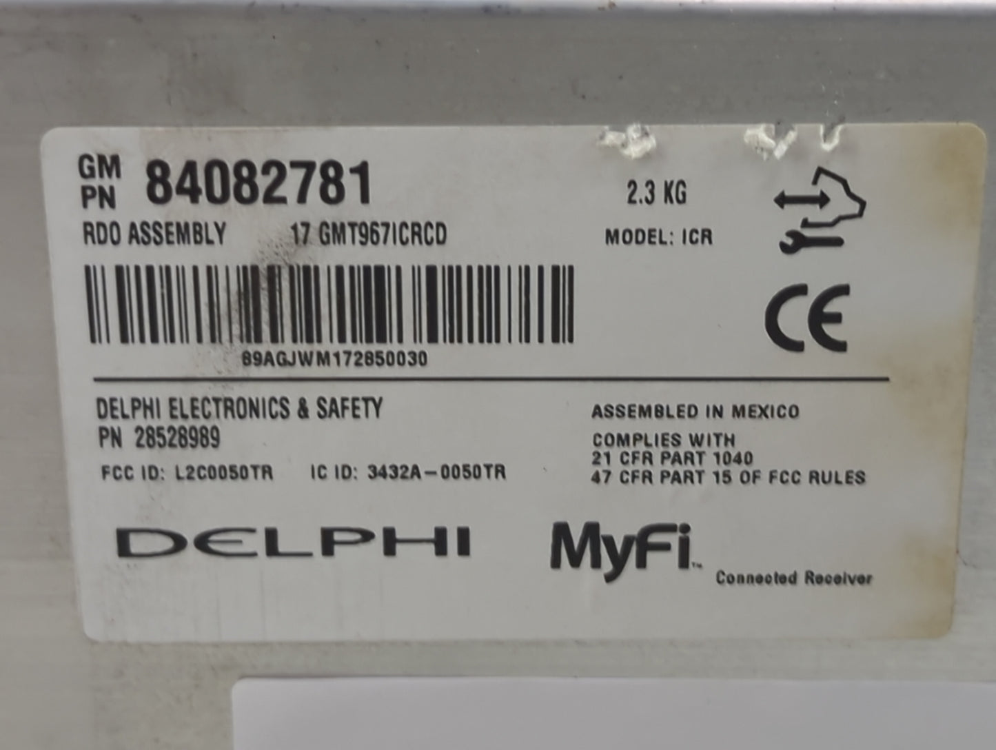 2016-2017 Chevrolet Traverse Radio AM FM Cd Player Receiver Replacement P/N:84082781 28528989, L2C0050TR Fits Fits 2016 2017