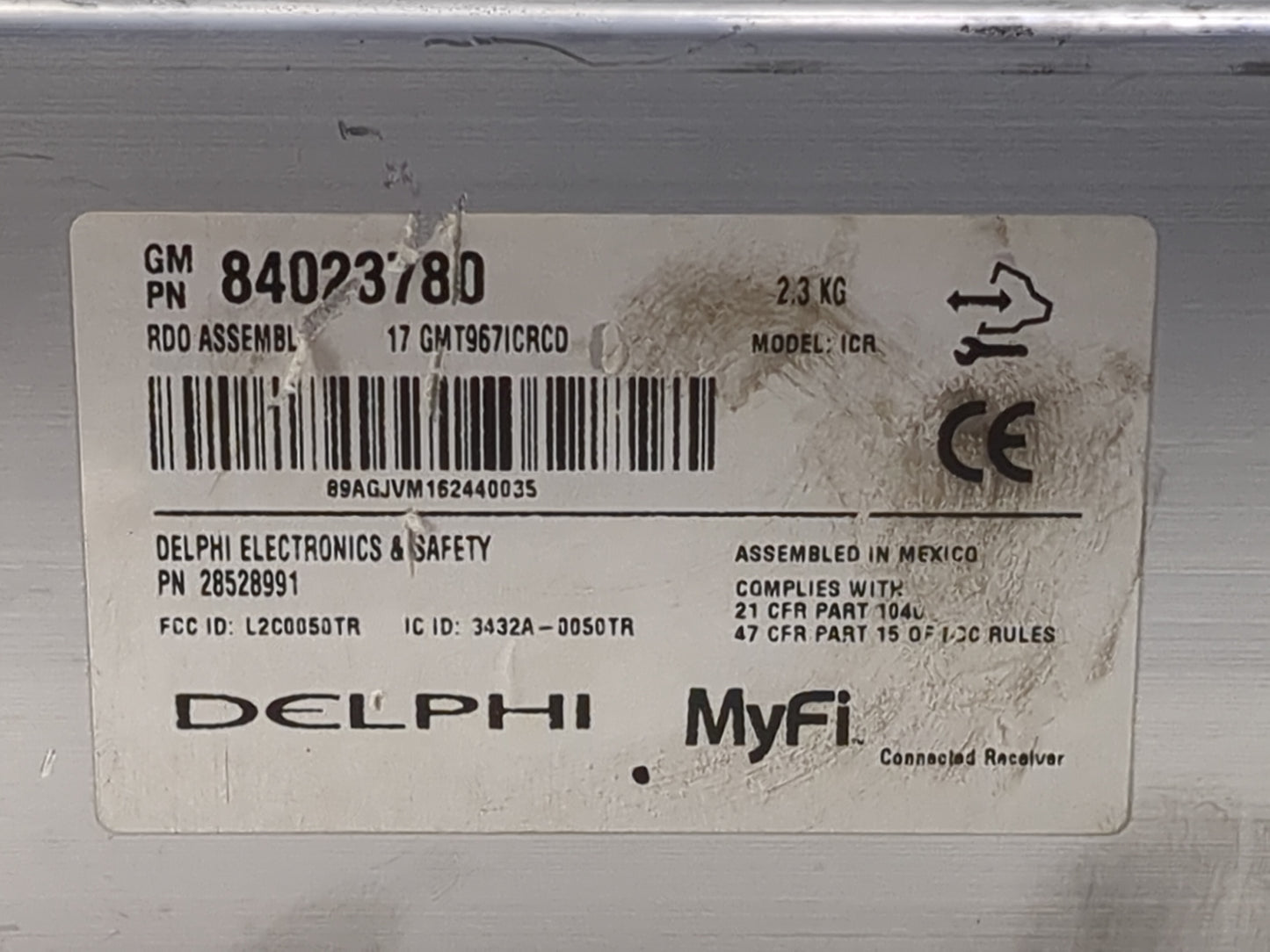 2015-2017 Chevrolet Traverse Radio AM FM Cd Player Receiver Replacement P/N:84023780 17GMT967ICRCD Fits Fits 2015 2016 2017 