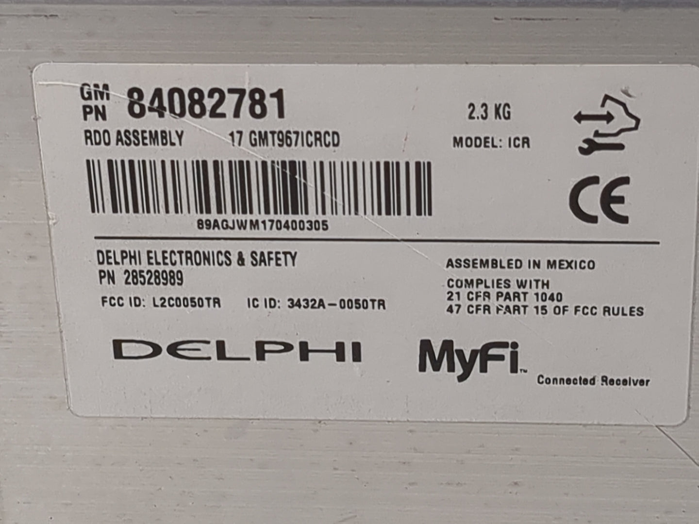 2016-2017 Chevrolet Traverse Radio AM FM Cd Player Receiver Replacement P/N:84082781 28528989, L2C0050TR Fits Fits 2016 2017