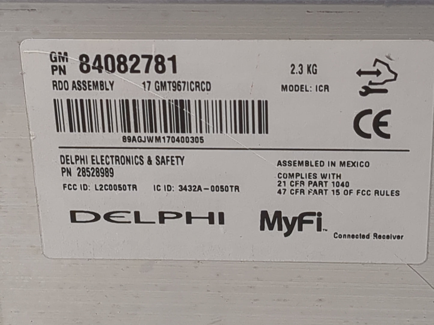 2016-2017 Chevrolet Traverse Radio AM FM Cd Player Receiver Replacement P/N:84082781 28528989, L2C0050TR Fits Fits 2016 2017