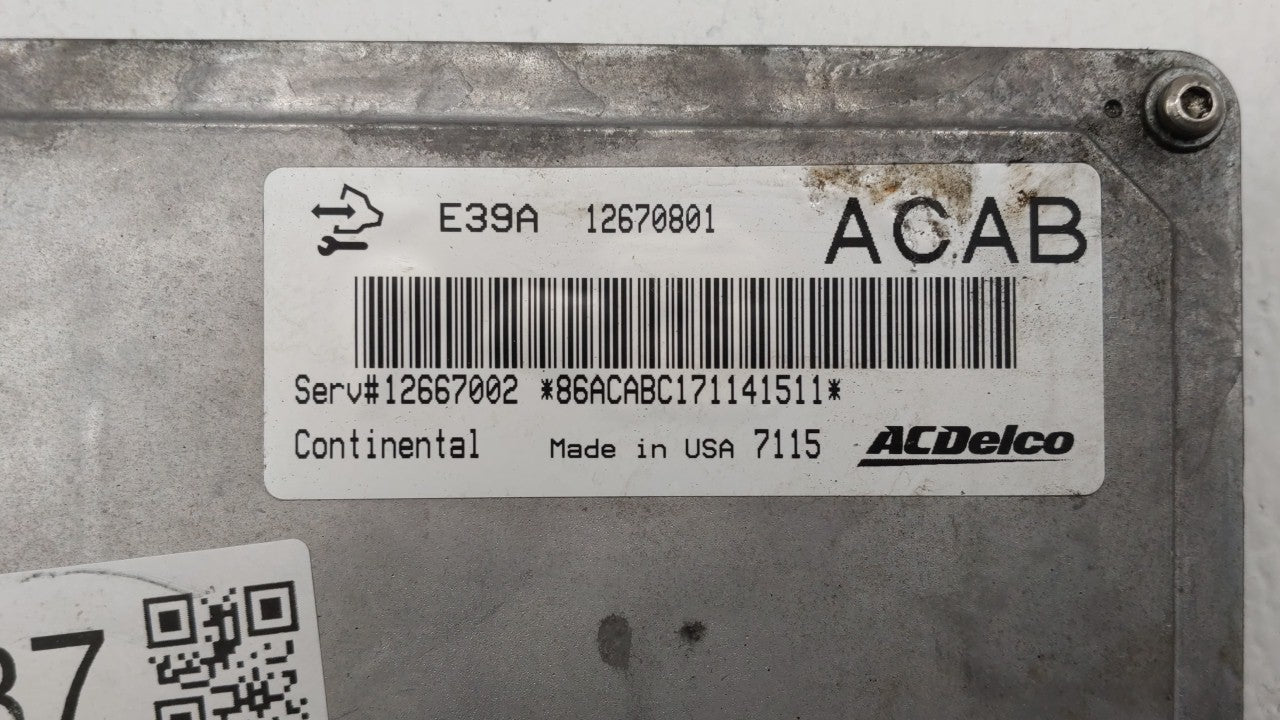 2017 Chevrolet Traverse PCM Engine Control Computer ECU ECM PCU OEM P/N:12666068 12667002, 12666070, 12667189 Fits Fits 2018