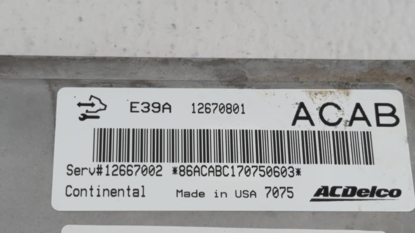 2017 Chevrolet Traverse PCM Engine Control Computer ECU ECM PCU OEM P/N:12666068 12667002, 12666070 Fits Fits 2018 2019 2020