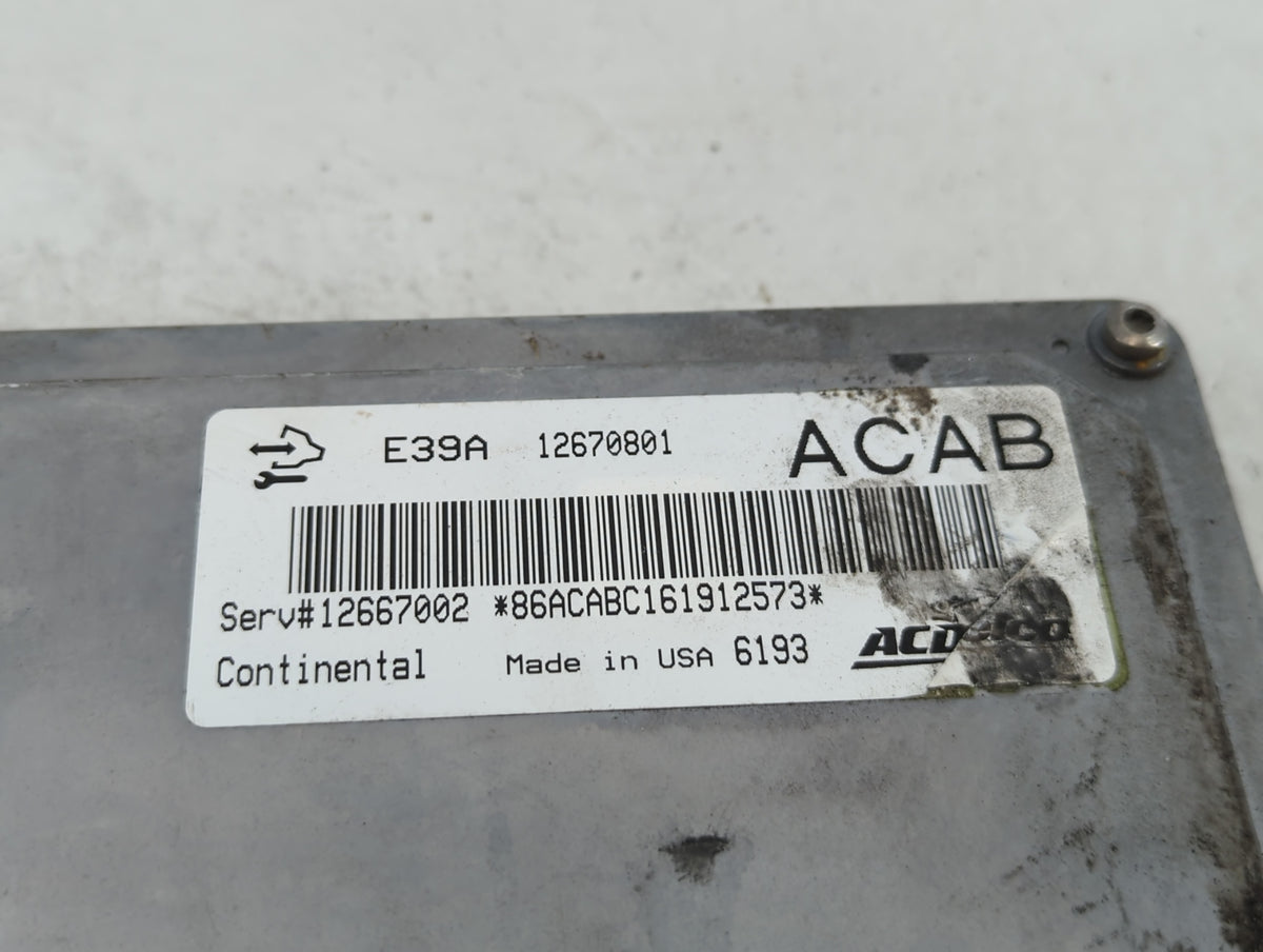2017 Chevrolet Traverse PCM Engine Control Computer ECU ECM PCU OEM P/N:12667002 E39A 12670801 Fits 2018 2019 2020 OEM Used 