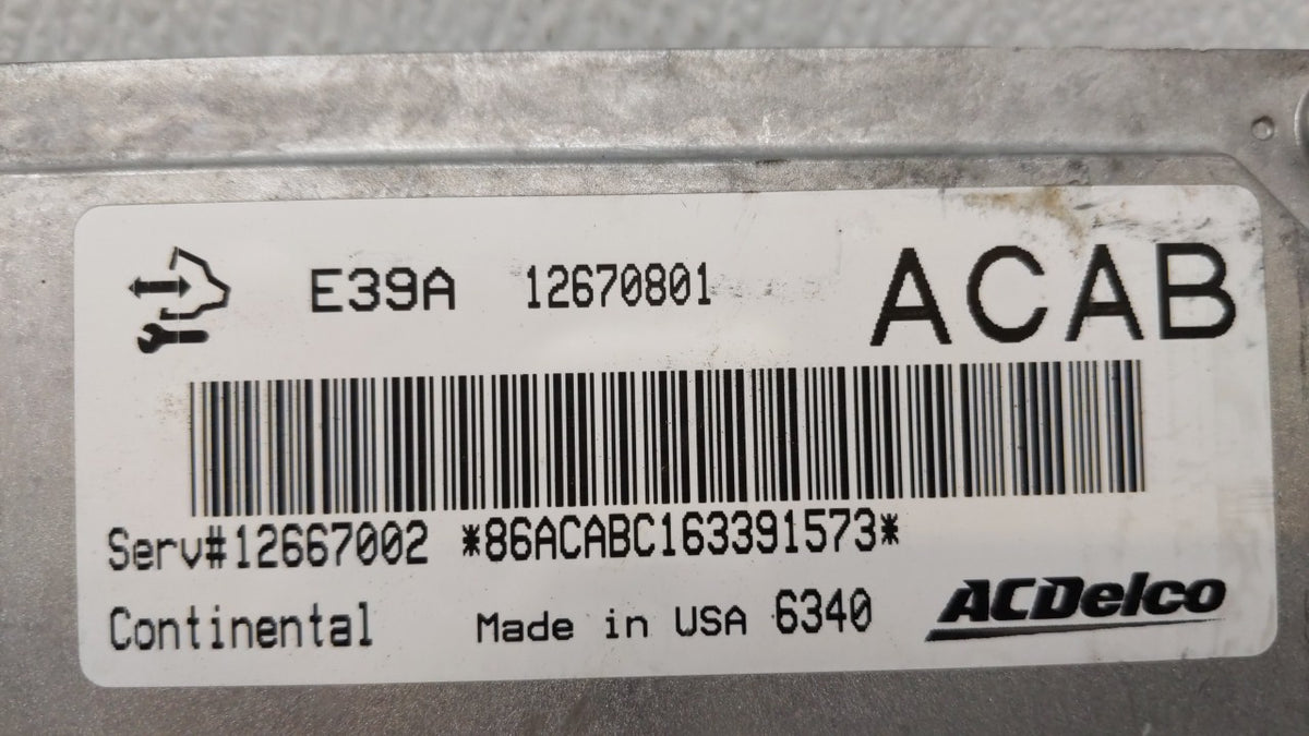 2017 Chevrolet Traverse PCM Engine Control Computer ECU ECM PCU OEM P/N:12667002 12667189, 12685918, 12666068 Fits 2018 2019