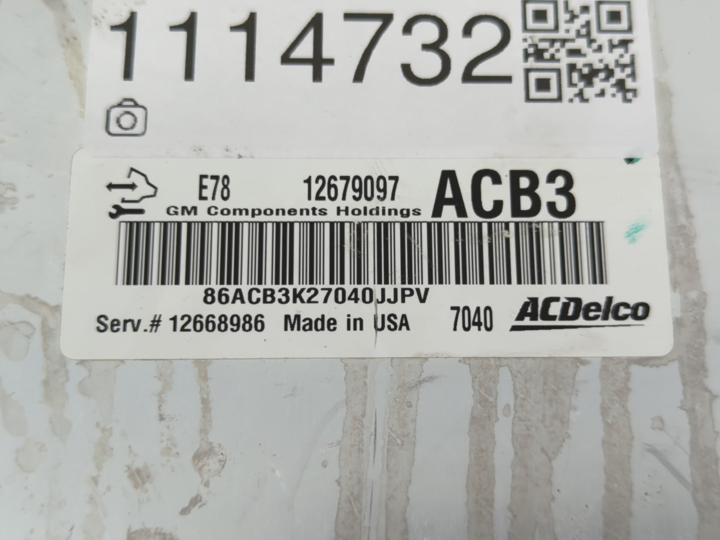 2017 Chevrolet Trax PCM Engine Control Computer ECU ECM PCU OEM P/N:12679097 Fits OEM Used Auto Parts - Oemusedautoparts1.co