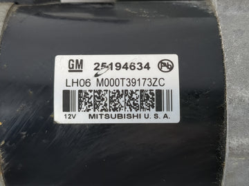 2013-2021 Chevrolet Trax Car Starter Motor Solenoid OEM P/N:25194634 Fits OEM Used Auto Parts