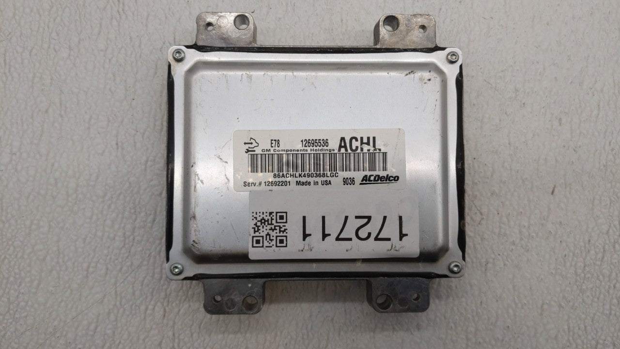 2017-2018 Chevrolet Trax PCM Engine Control Computer ECU ECM PCU OEM P/N:12679097 12670309, 12695536 Fits Fits 2017 2018 201
