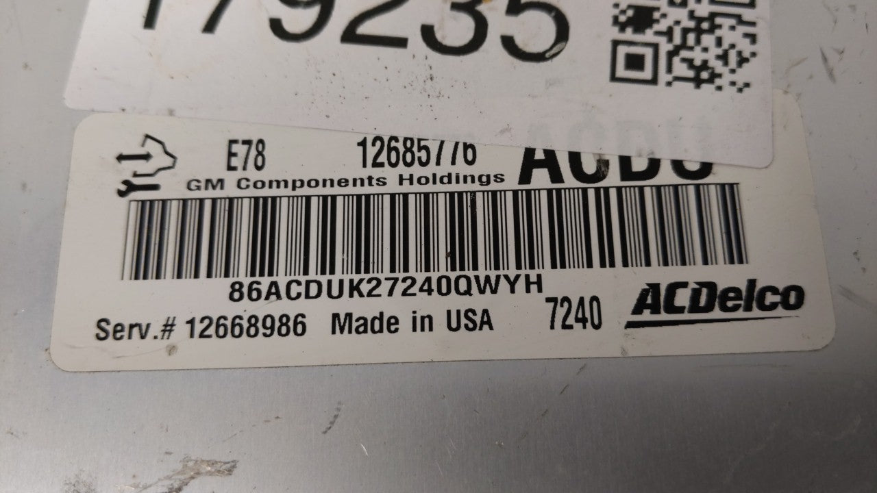 2017-2021 Chevrolet Trax PCM Engine Control Computer ECU ECM PCU OEM P/N:12679097 12670309 Fits Fits 2017 2018 2019 2020 202