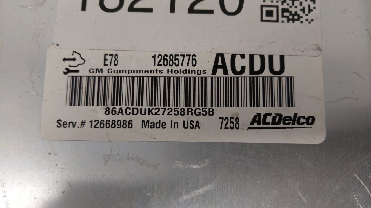 2017-2018 Chevrolet Trax PCM Engine Control Computer ECU ECM PCU OEM P/N:12679097 12670309, 12695536 Fits Fits 2017 2018 201