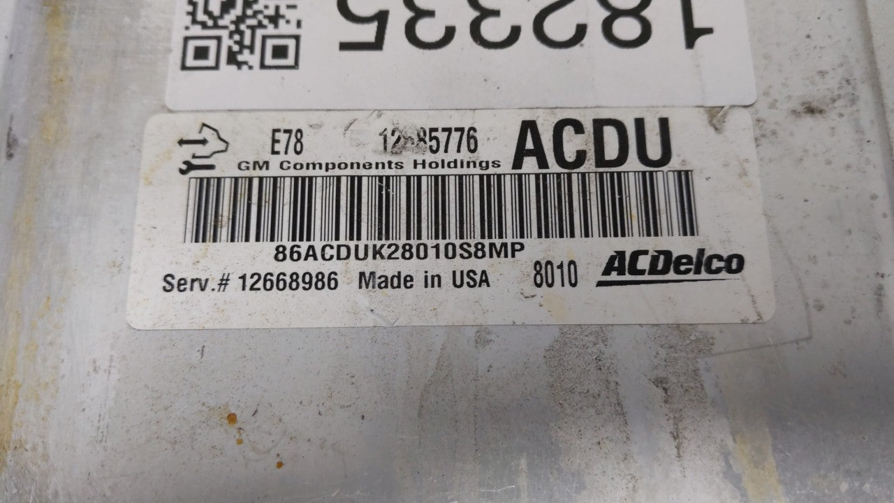 2017-2018 Chevrolet Trax PCM Engine Control Computer ECU ECM PCU OEM P/N:12679097 12670309, 12695536 Fits Fits 2017 2018 201