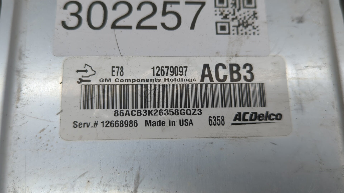 2017-2018 Chevrolet Trax PCM Engine Control Computer ECU ECM PCU OEM P/N:12668986 12695536, 12670309 Fits Fits 2017 2018 201