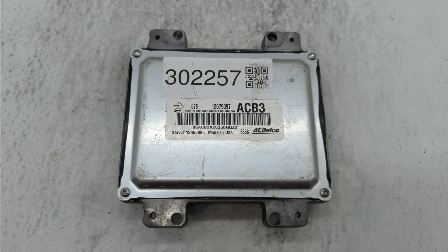2017-2018 Chevrolet Trax PCM Engine Control Computer ECU ECM PCU OEM P/N:12668986 12695536, 12670309 Fits Fits 2017 2018 201