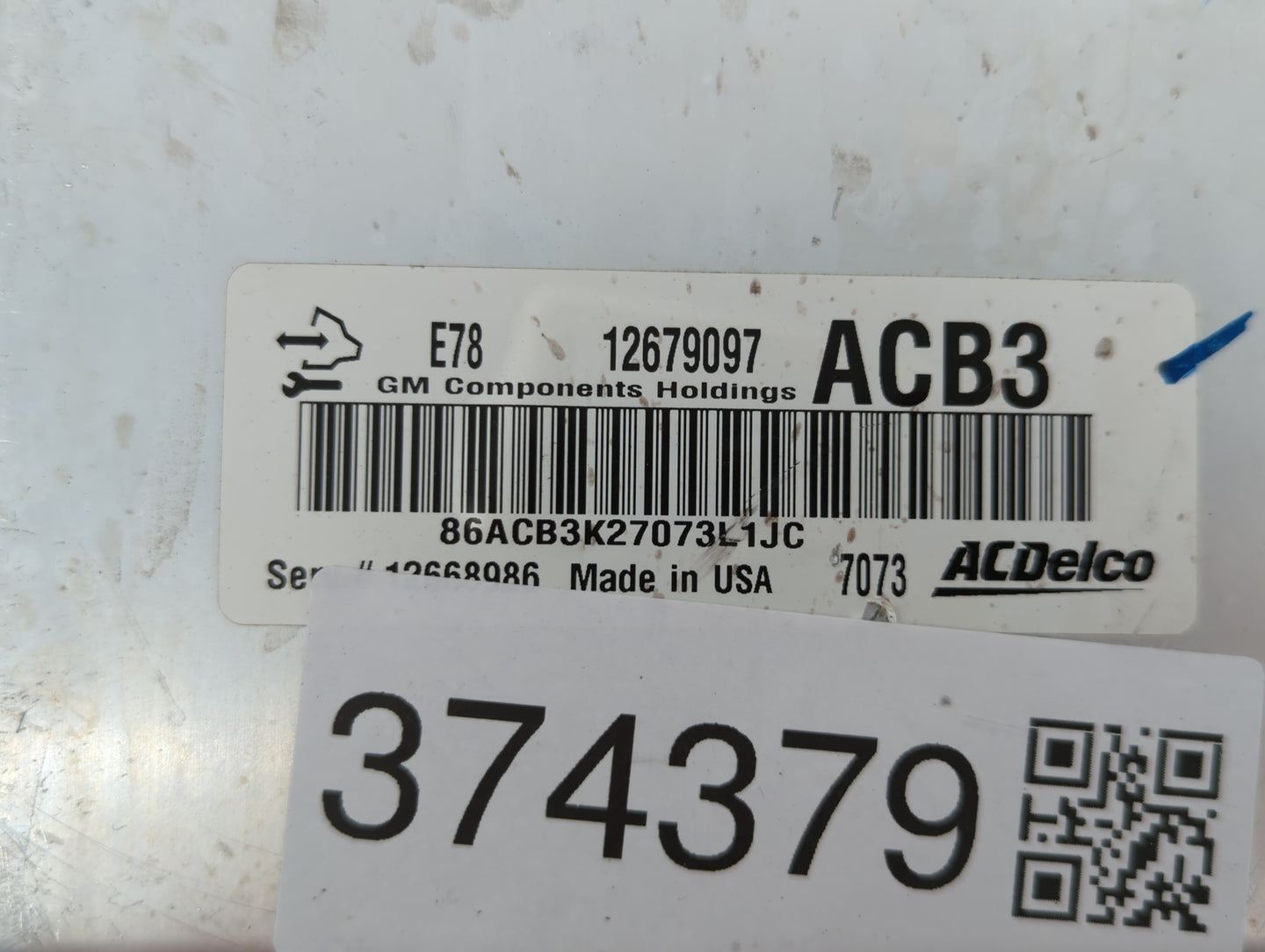 2017-2018 Chevrolet Trax PCM Engine Control Computer ECU ECM PCU OEM P/N:12697793 12706635, 12679097 Fits Fits 2017 2018 201