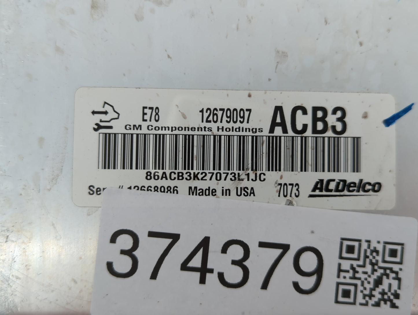 2017-2018 Chevrolet Trax PCM Engine Control Computer ECU ECM PCU OEM P/N:12697793 12706635, 12679097 Fits Fits 2017 2018 201