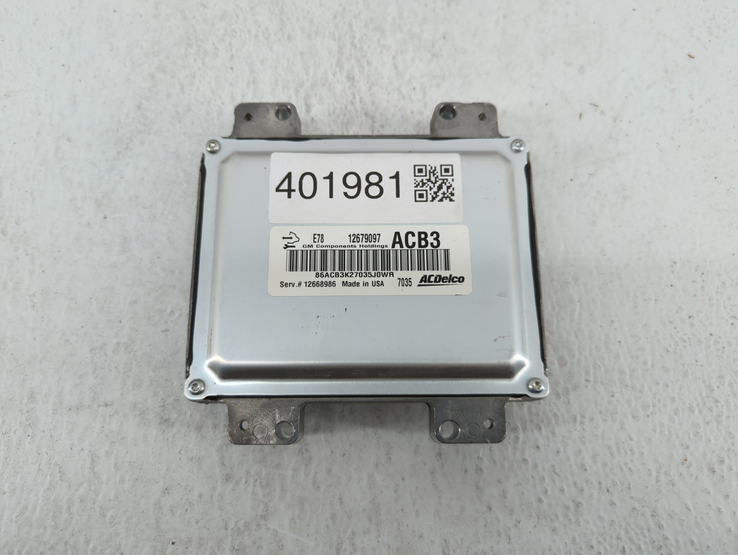 2017-2018 Chevrolet Trax PCM Engine Control Computer ECU ECM PCU OEM P/N:12692201 12679097, 12685776 Fits Fits 2017 2018 201