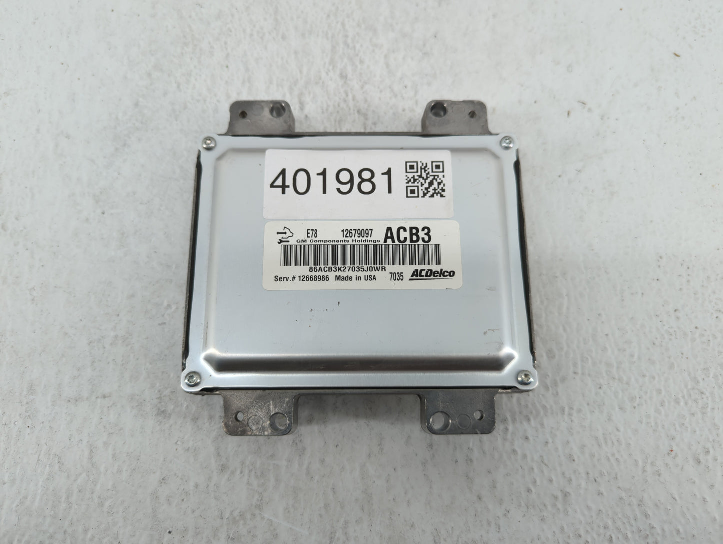 2017-2018 Chevrolet Trax PCM Engine Control Computer ECU ECM PCU OEM P/N:12692201 12679097, 12685776 Fits Fits 2017 2018 201