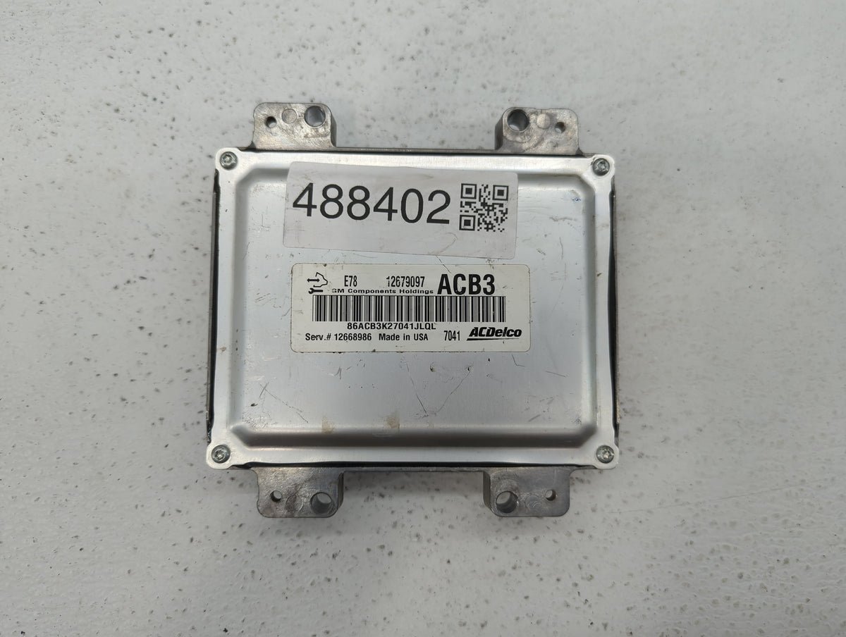 2017-2021 Chevrolet Trax PCM Engine Control Computer ECU ECM PCU OEM P/N:12668986 12679097, 12685776 Fits 2017 2018 2019 202