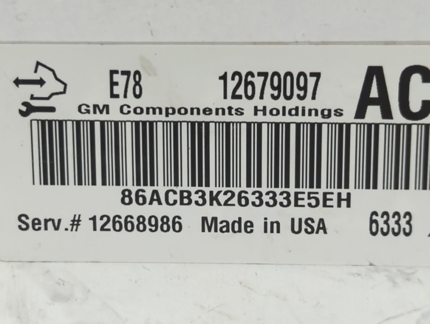 2017-2021 Chevrolet Trax PCM Engine Control Computer ECU ECM PCU OEM P/N:12668986 12679097 Fits Fits 2017 2018 2019 2020 202