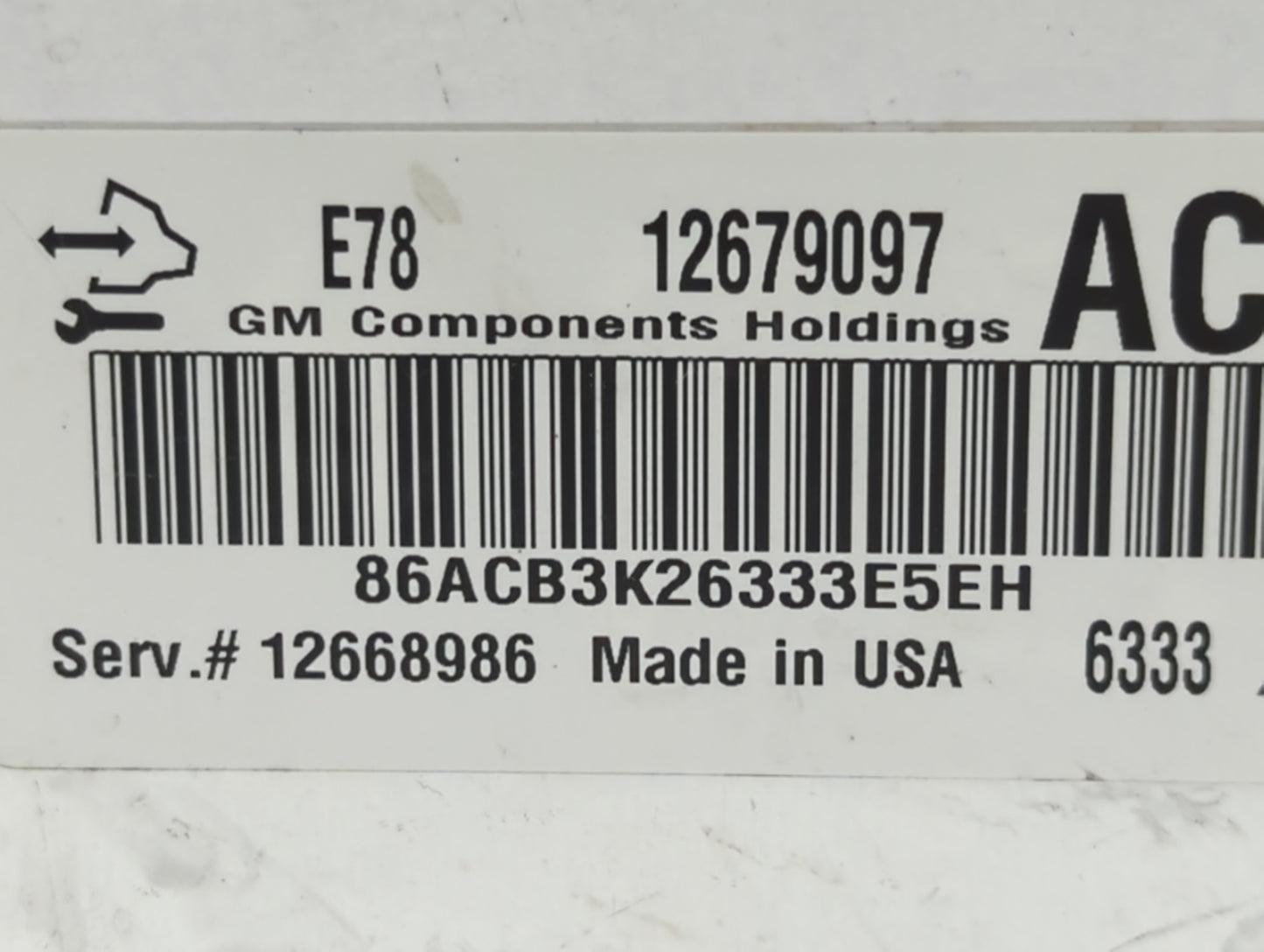 2017-2021 Chevrolet Trax PCM Engine Control Computer ECU ECM PCU OEM P/N:12668986 12679097 Fits Fits 2017 2018 2019 2020 202