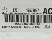 2017-2021 Chevrolet Trax PCM Engine Control Computer ECU ECM PCU OEM P/N:12668986 12679097 Fits Fits 2017 2018 2019 2020 202