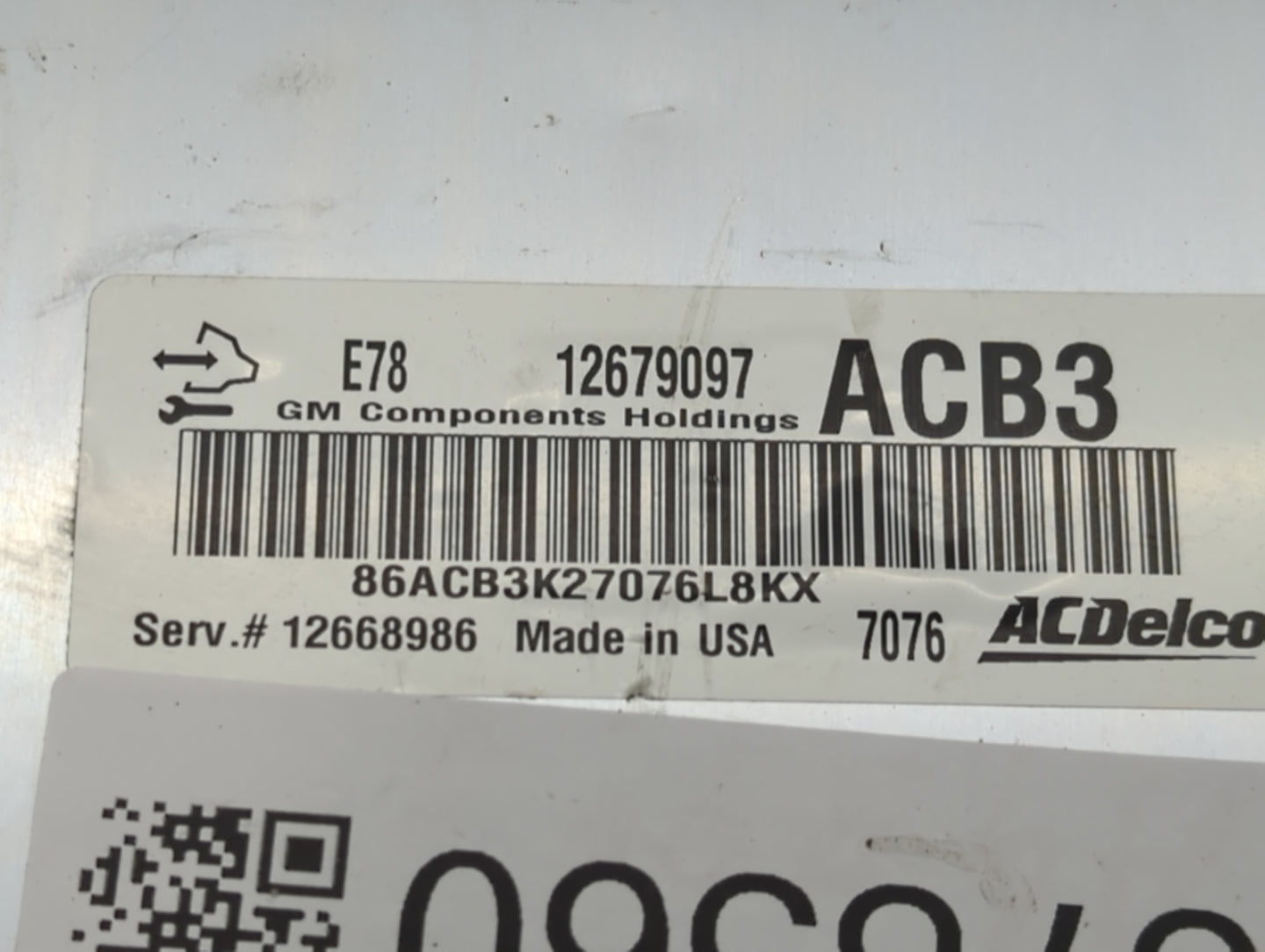 2017-2021 Chevrolet Trax PCM Engine Control Computer ECU ECM PCU OEM P/N:12679097 Fits Fits 2017 2018 2019 2020 2021 OEM Use