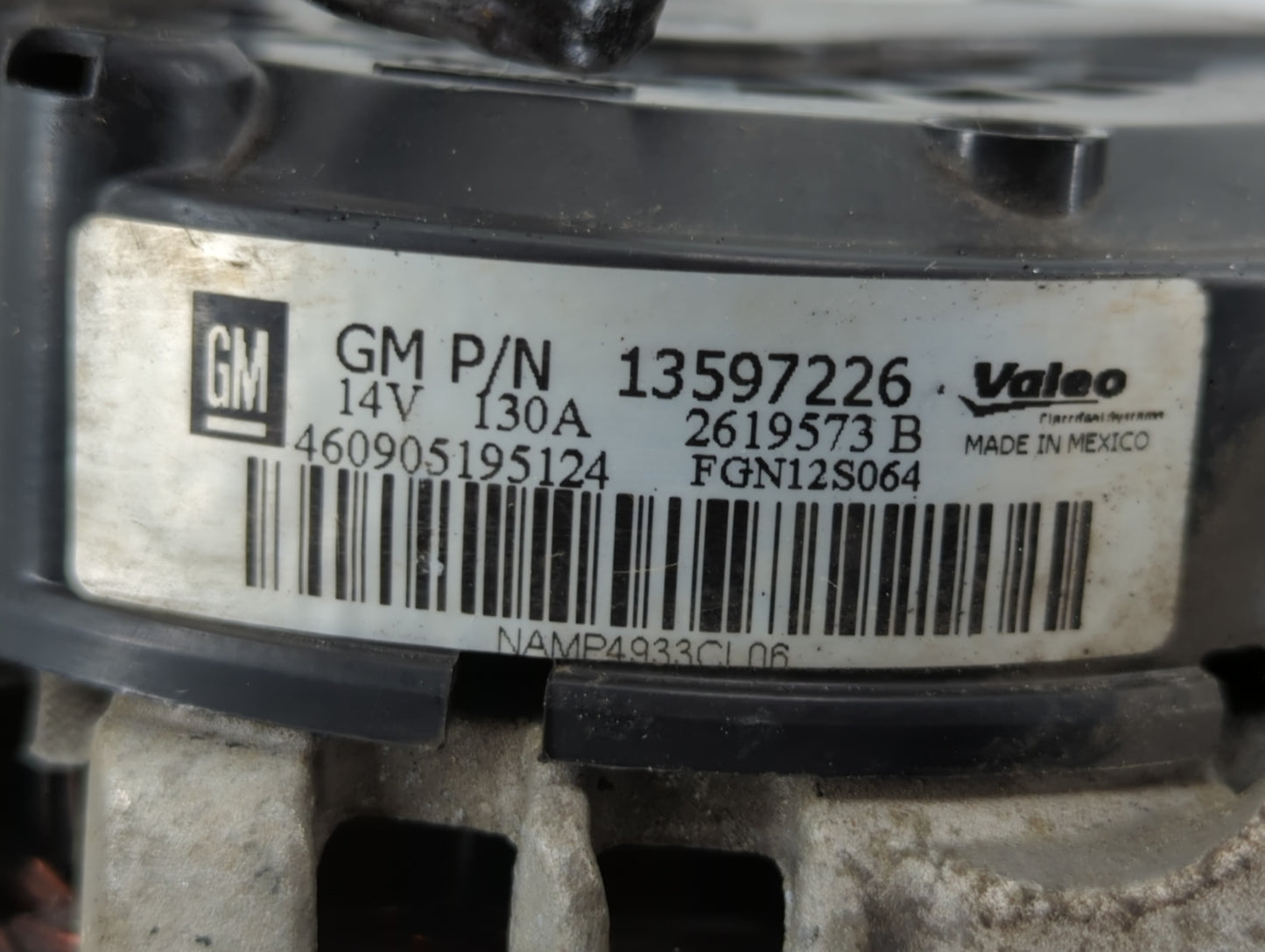 2013-2021 Chevrolet Trax Alternator Replacement Generator Charging Assembly Engine OEM P/N:2619573 B 13597226 Fits OEM Used 