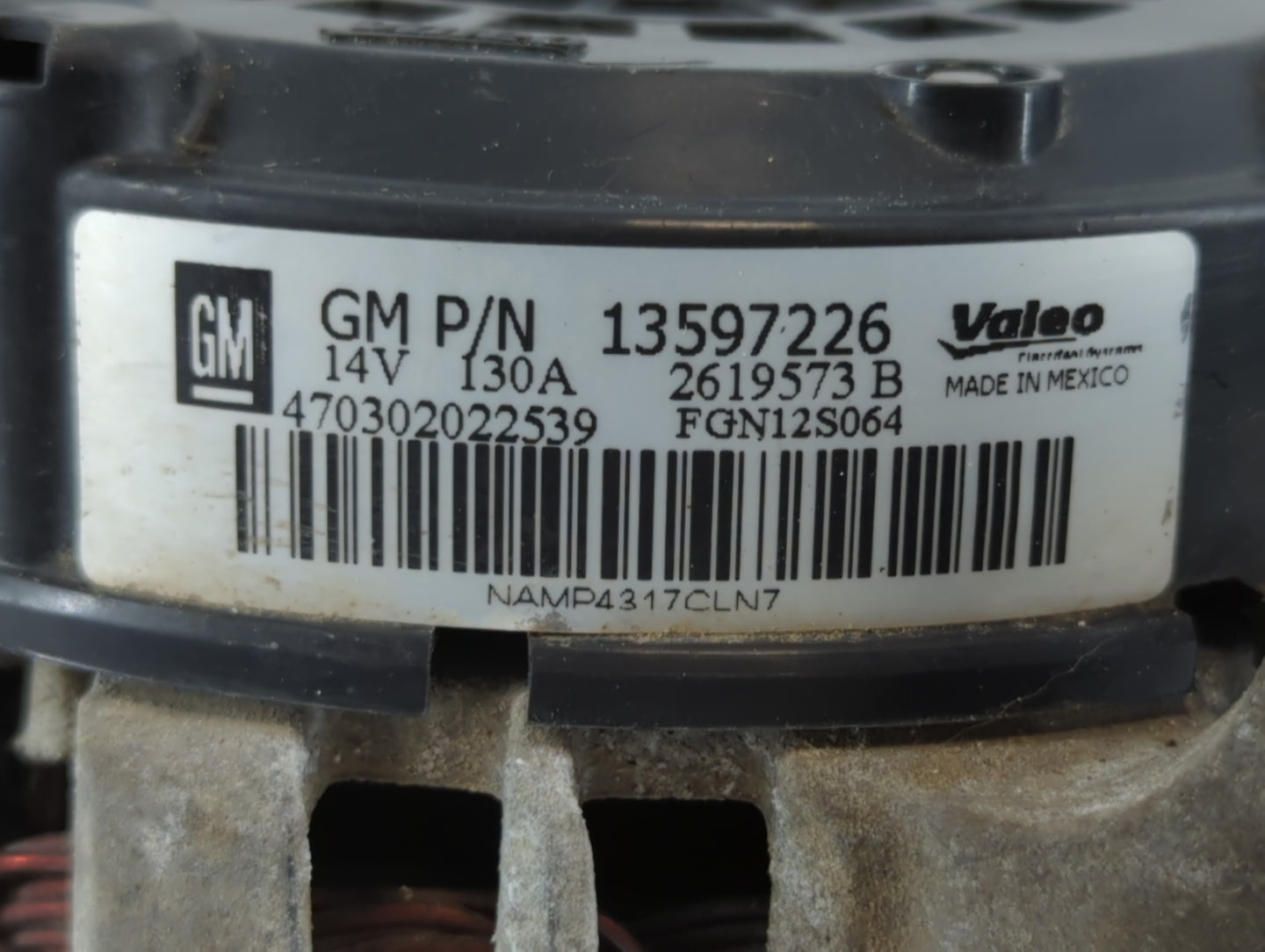 2013-2021 Chevrolet Trax Alternator Replacement Generator Charging Assembly Engine OEM P/N:13597226 Fits OEM Used Auto Parts