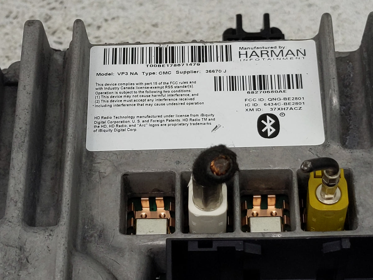 2017 Chrysler 200 Radio AM FM Cd Player Receiver Replacement P/N:68270680AE OEM Used Auto Parts - Oemusedautoparts1.com