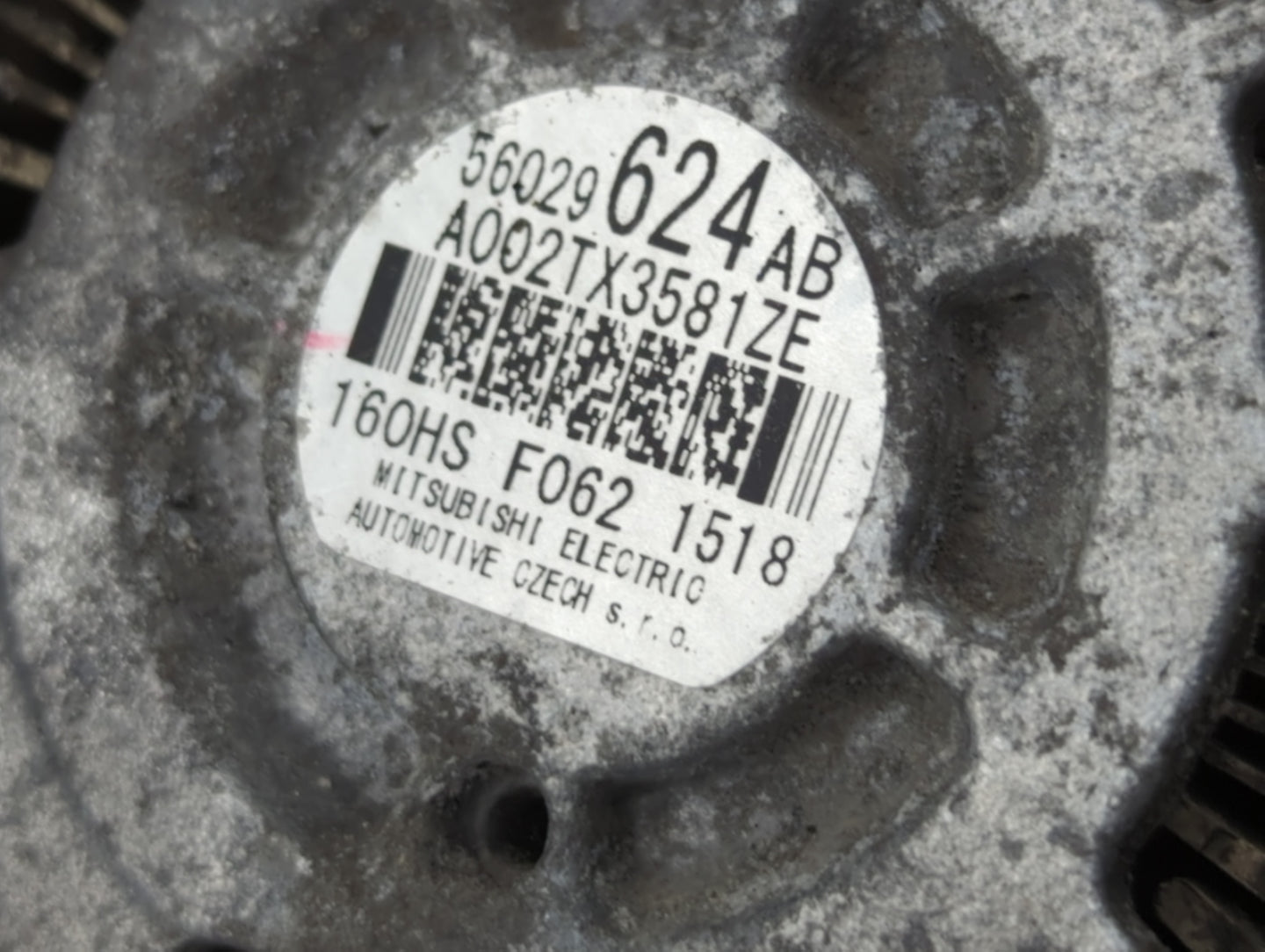 2015-2017 Chrysler 200 Alternator Replacement Generator Charging Assembly Engine OEM P/N:56029624AB Fits OEM Used Auto Parts