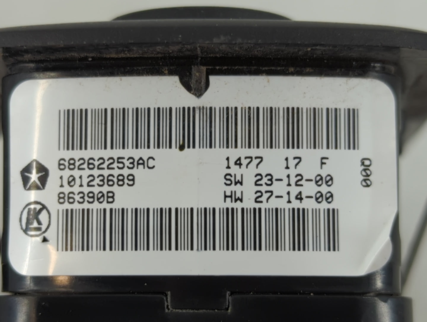 2015-2019 Chrysler 300 Master Power Window Switch Replacement Driver Side Left P/N:68262253AC Fits OEM Used Auto Parts - Oem