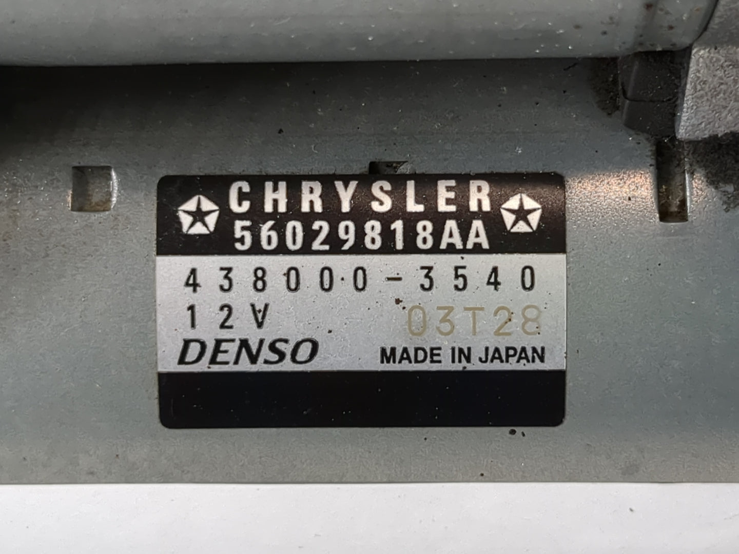 2017-2020 Chrysler Pacifica Car Starter Motor Solenoid OEM P/N:438000-3540 56029818AA Fits Fits 2017 2018 2019 2020 2022 OEM