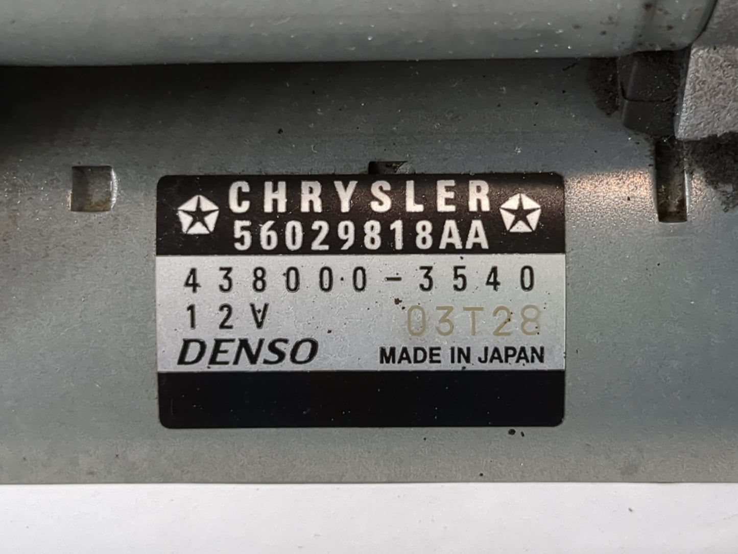 2017-2020 Chrysler Pacifica Car Starter Motor Solenoid OEM P/N:438000-3540 56029818AA Fits Fits 2017 2018 2019 2020 2022 OEM