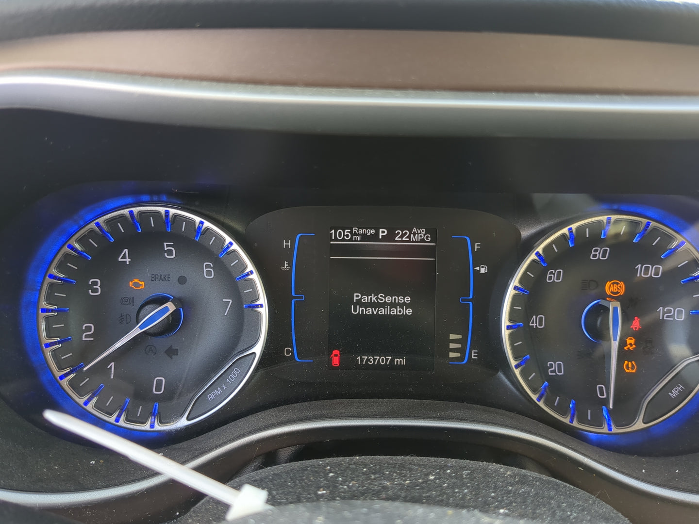 2017 Chrysler Pacifica Instrument Cluster Speedometer Gauges Miles:174K Fits OEM Used Auto Parts - Oemusedautoparts1.com