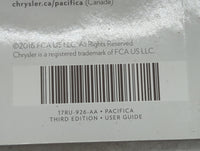 2017 Chrysler Pacifica Owners Manual Book Guide P/N:17RU-926-AA OEM Used Auto Parts - Oemusedautoparts1.com