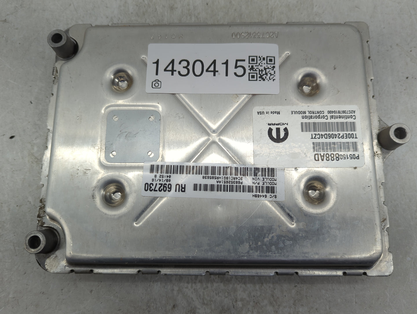 2017 Chrysler Pacifica PCM Engine Control Computer ECU ECM PCU OEM P/N:P05150888AD P68352851AA, A2C73312800, A2C73978104000 