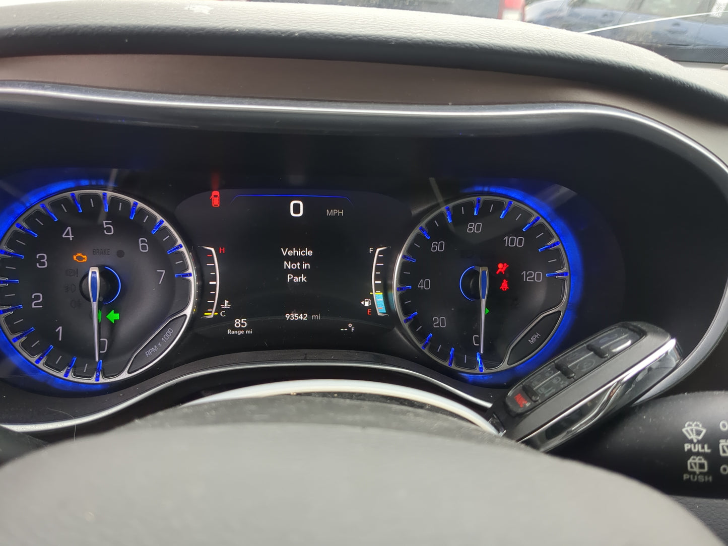 2017 Chrysler Pacifica Instrument Cluster Speedometer Gauges Miles:94K Fits OEM Used Auto Parts - Oemusedautoparts1.com