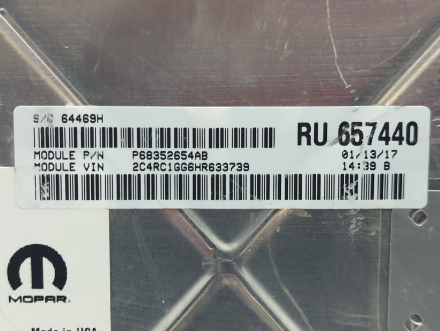 2017 Chrysler Pacifica PCM Engine Control Computer ECU ECM PCU OEM P/N:P05150888AD Fits OEM Used Auto Parts - Oemusedautopar