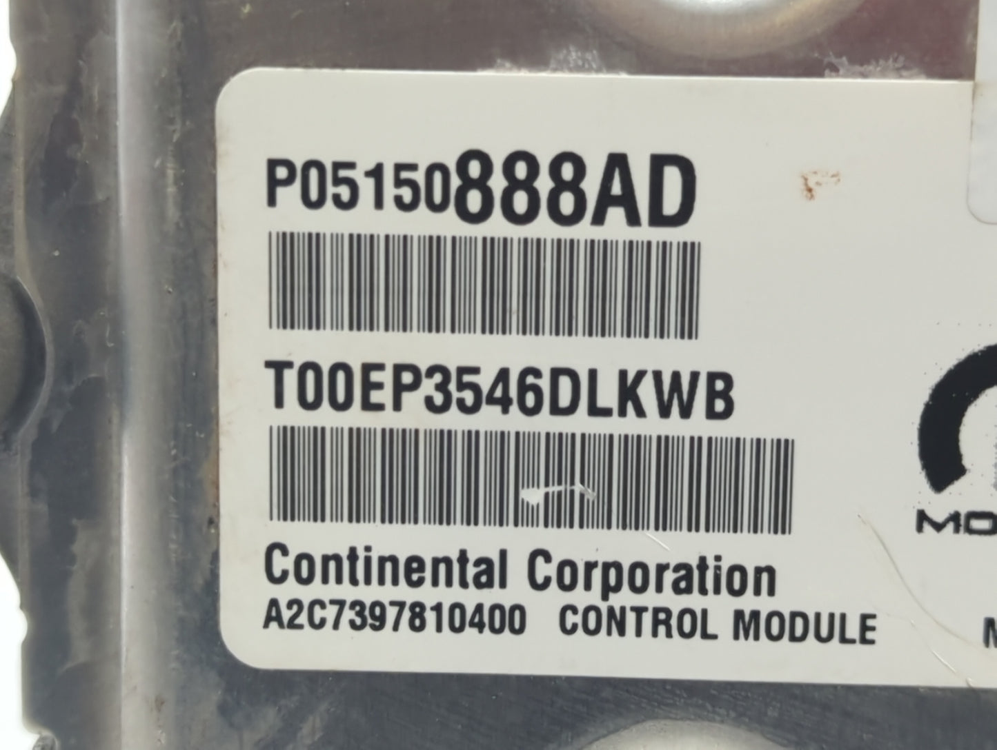 2017 Chrysler Pacifica PCM Engine Control Computer ECU ECM PCU OEM P/N:P05150888AD Fits OEM Used Auto Parts - Oemusedautopar