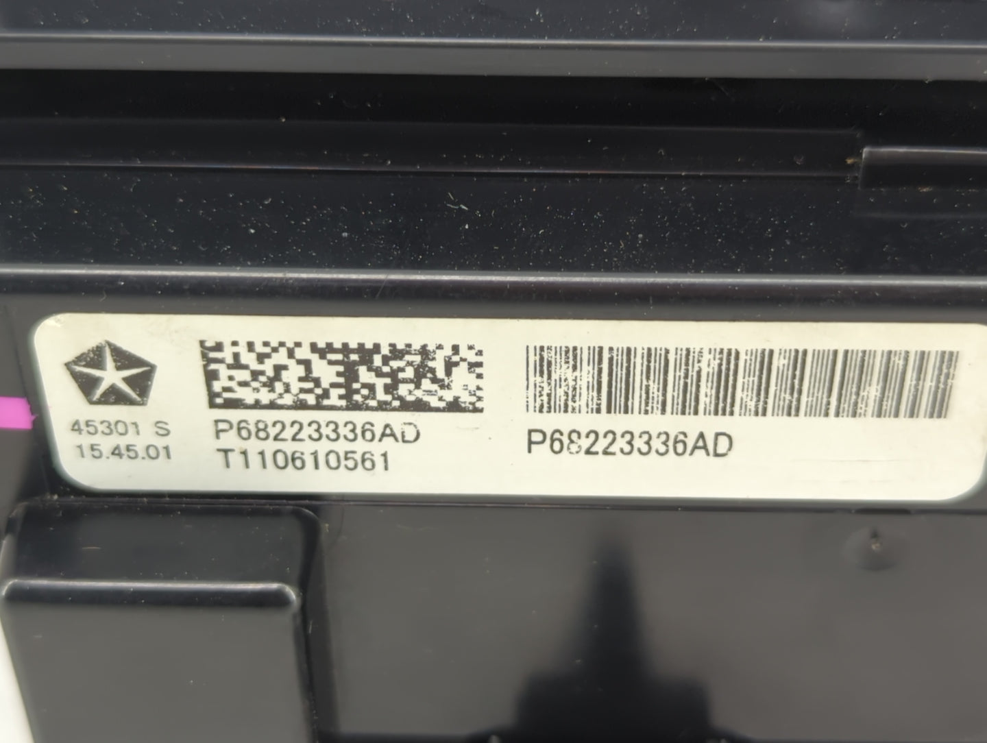 2017 Chrysler Pacifica Climate Control Module Temperature AC/Heater Replacement P/N:P68223336AD Fits OEM Used Auto Parts - O