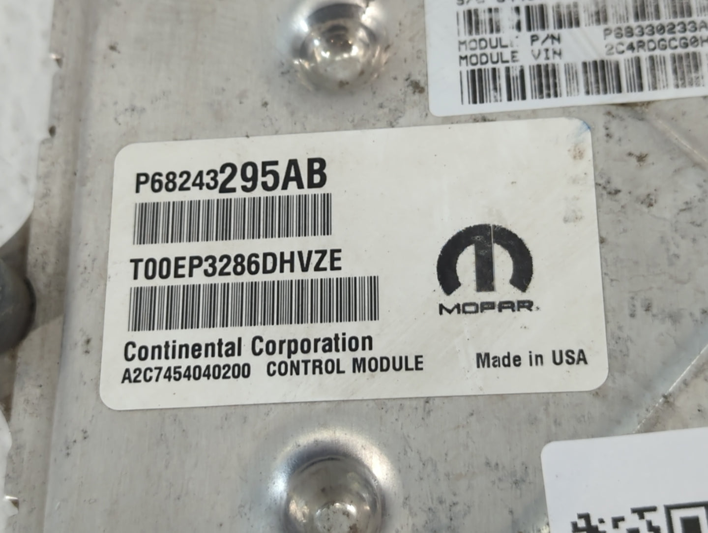 2017 Dodge Caravan PCM Engine Control Computer ECU ECM PCU OEM P/N:P68243295AB Fits Fits 2016 2018 2019 2020 OEM Used Auto P