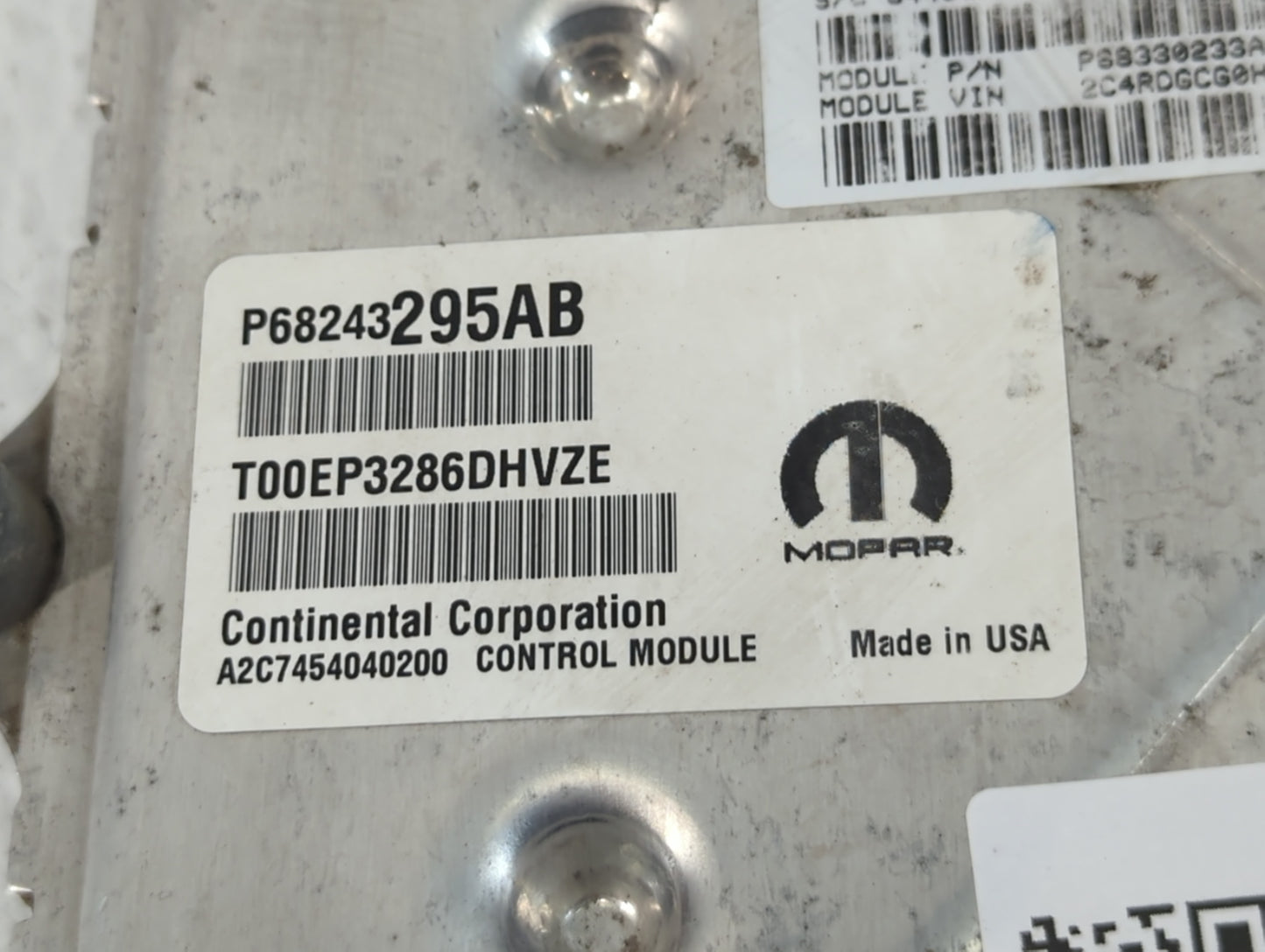 2017 Dodge Caravan PCM Engine Control Computer ECU ECM PCU OEM P/N:P68243295AB Fits Fits 2016 2018 2019 2020 OEM Used Auto P