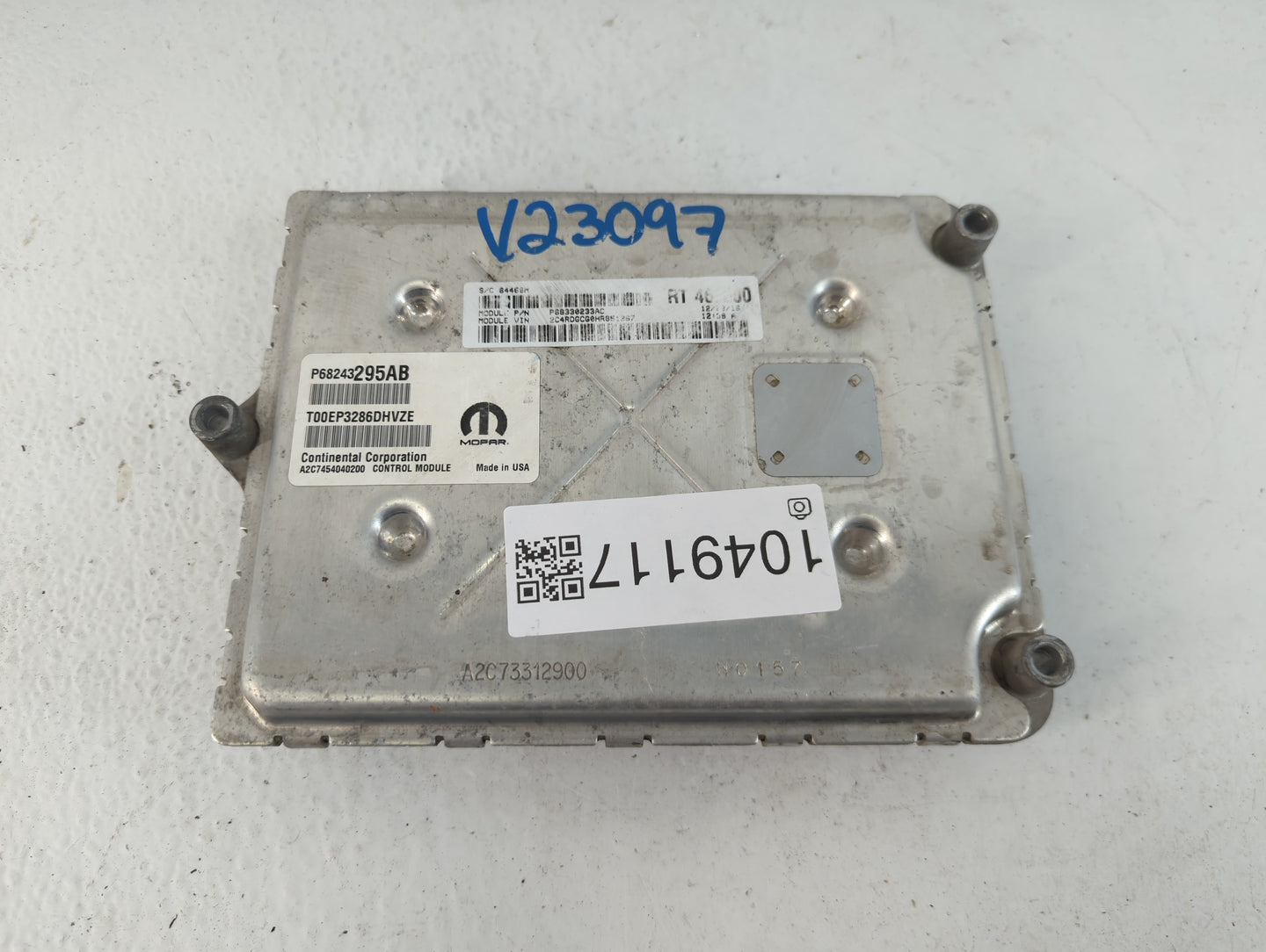 2017 Dodge Caravan PCM Engine Control Computer ECU ECM PCU OEM P/N:P68243295AB Fits Fits 2016 2018 2019 2020 OEM Used Auto P