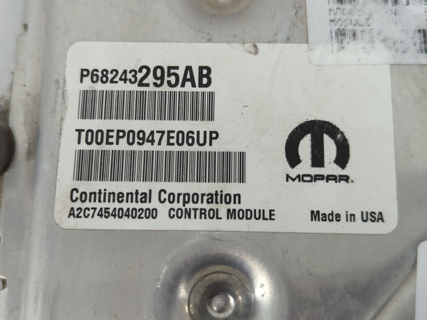 2017 Dodge Caravan PCM Engine Control Computer ECU ECM PCU OEM P/N:P682432295AB Fits Fits 2016 2018 2019 2020 OEM Used Auto 